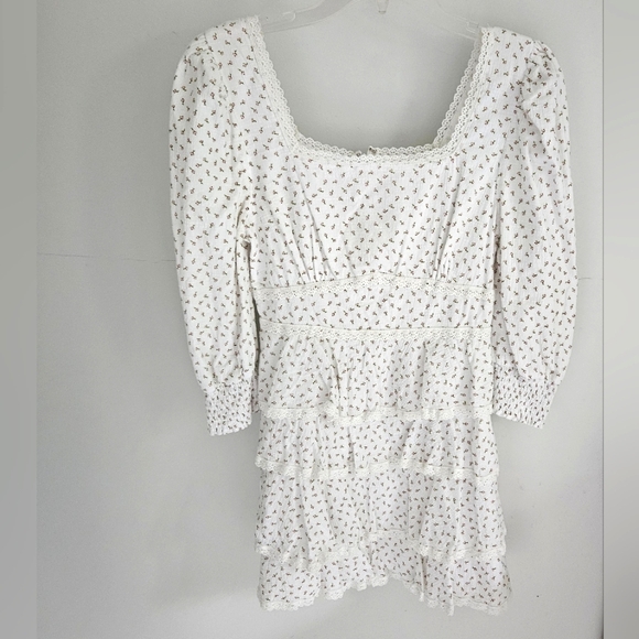 Just Me Floral Mini Dress Tiered - Picture 1 of 4